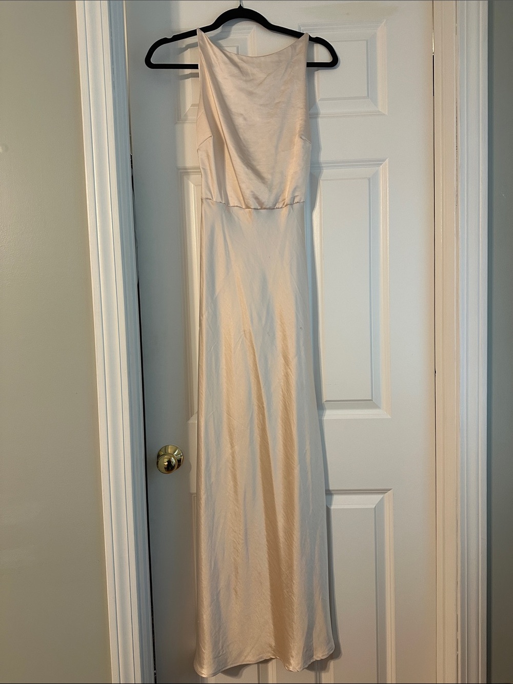 Elegant Cream Slip Maxi Dress